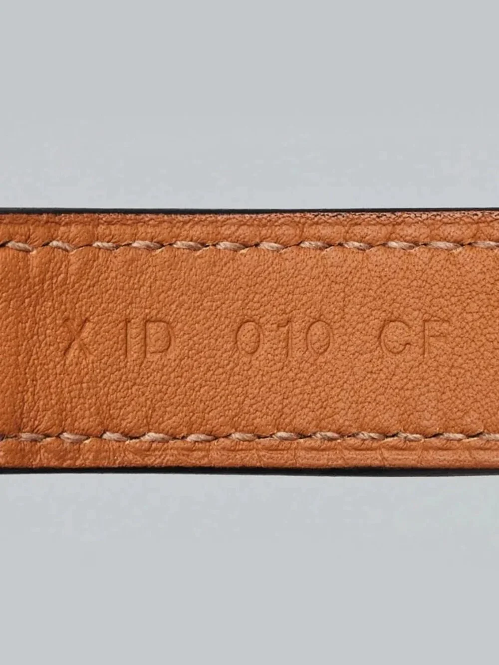 Hermes Black Box Leather Gold Plated Drag Double Tour Bracelet Size T2 - Picture 5 of 8
